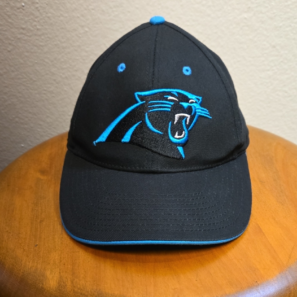Carolina Panthers NFL Adjustable Baseball Cap Hat Black Blue One Size